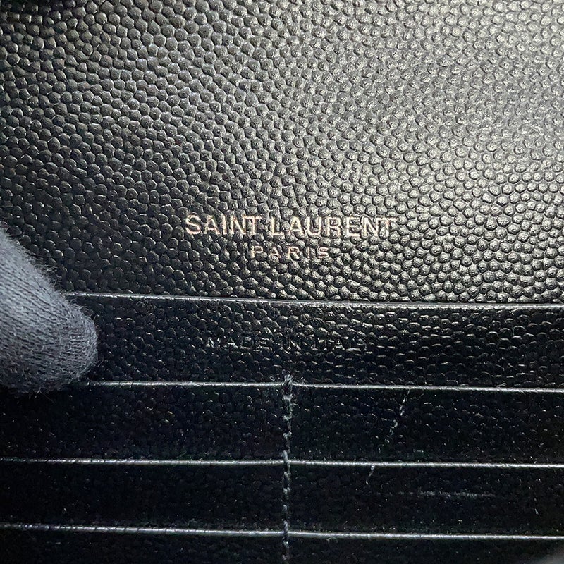 サンローランパリ チェーンウォレット カサンドラ レザー 695108 SAINT LAURENT PARIS 財布 黒