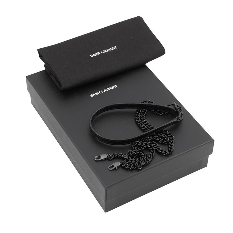 サンローランパリ チェーンウォレット カサンドラ レザー 695108 SAINT LAURENT PARIS 財布 黒