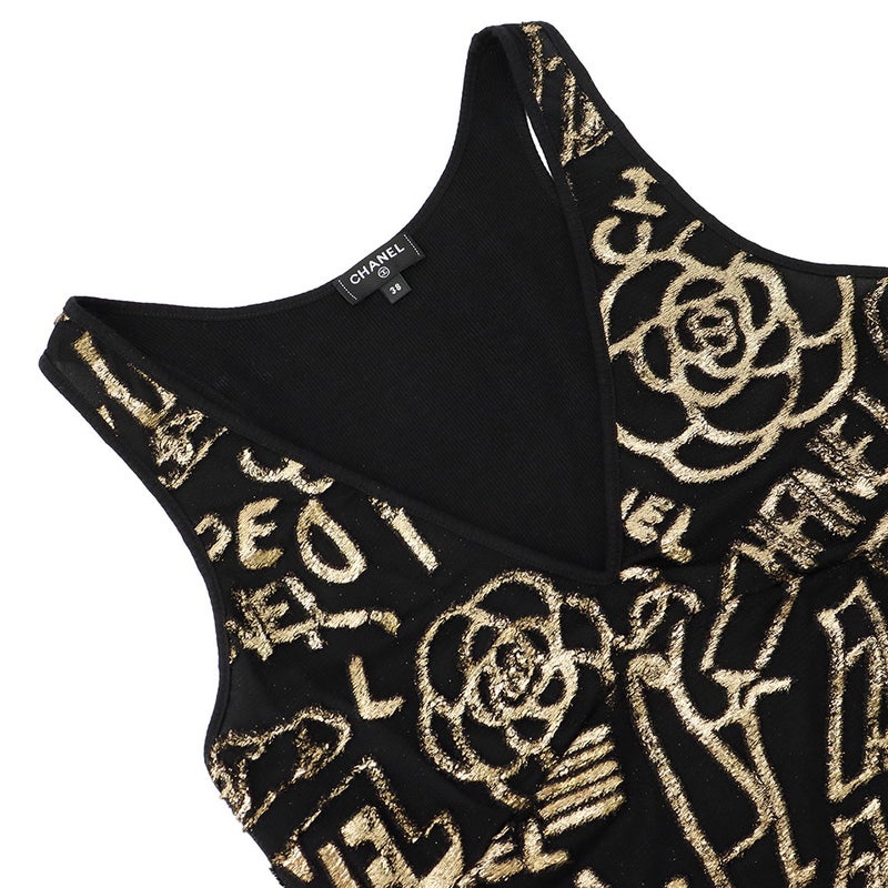 シャネル タンクトップ エジプトコレクション レディースサイズ38 P61889 CHANEL トップス 黒