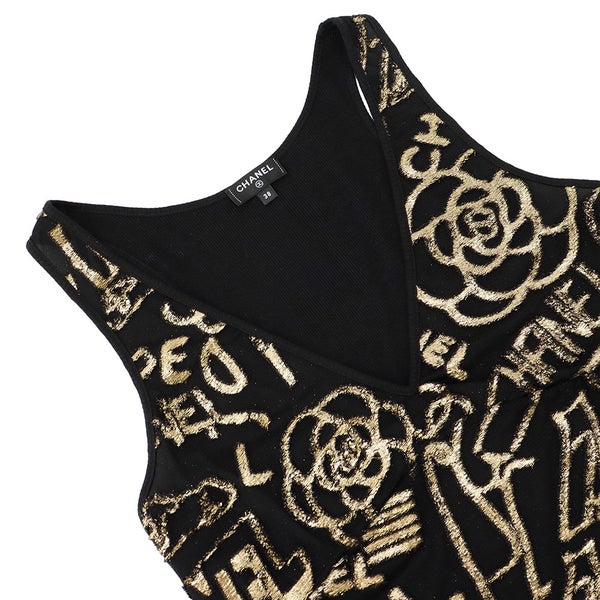シャネル タンクトップ エジプトコレクション レディースサイズ38 P61889 CHANEL トップス 黒