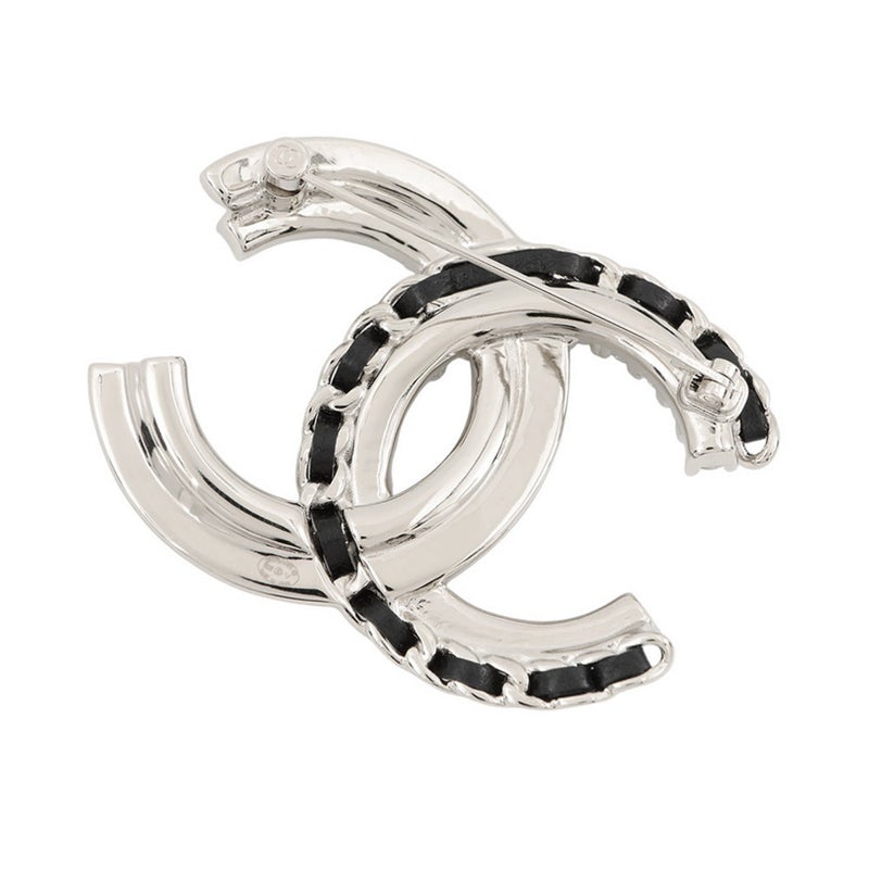 シャネル ブローチ ココマーク ラムスキン フェイクパール ラインストーン B26V AB8609 CHANEL アクセサリー