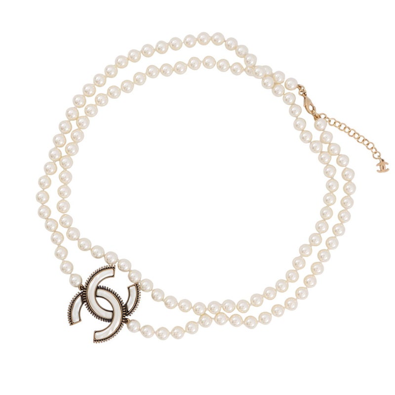 シャネル ロングネックレス ココマーク フェイクパール A24K CHANEL アクセサリー