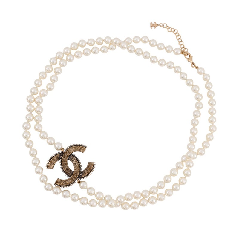 シャネル ロングネックレス ココマーク フェイクパール A24K CHANEL アクセサリー