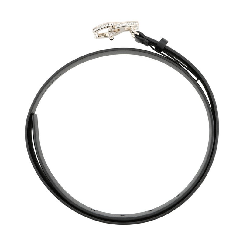 シャネル べルト ココマーク ラインストーン サイズ70 B23 B CHANEL 黒