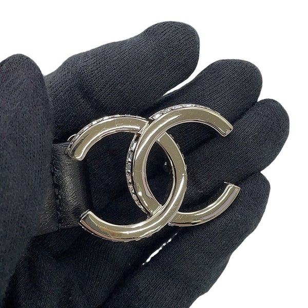 シャネル べルト ココマーク ラインストーン サイズ70 B23 B CHANEL 黒