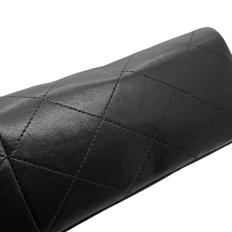 シャネル チェーンショルダーバッグ マトラッセ ココマーク ラムスキン CHANEL バッグ 黒