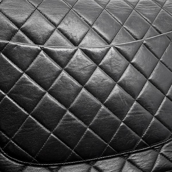 シャネル チェーンショルダーバッグ マトラッセ ココマーク ラムスキン CHANEL バッグ 黒