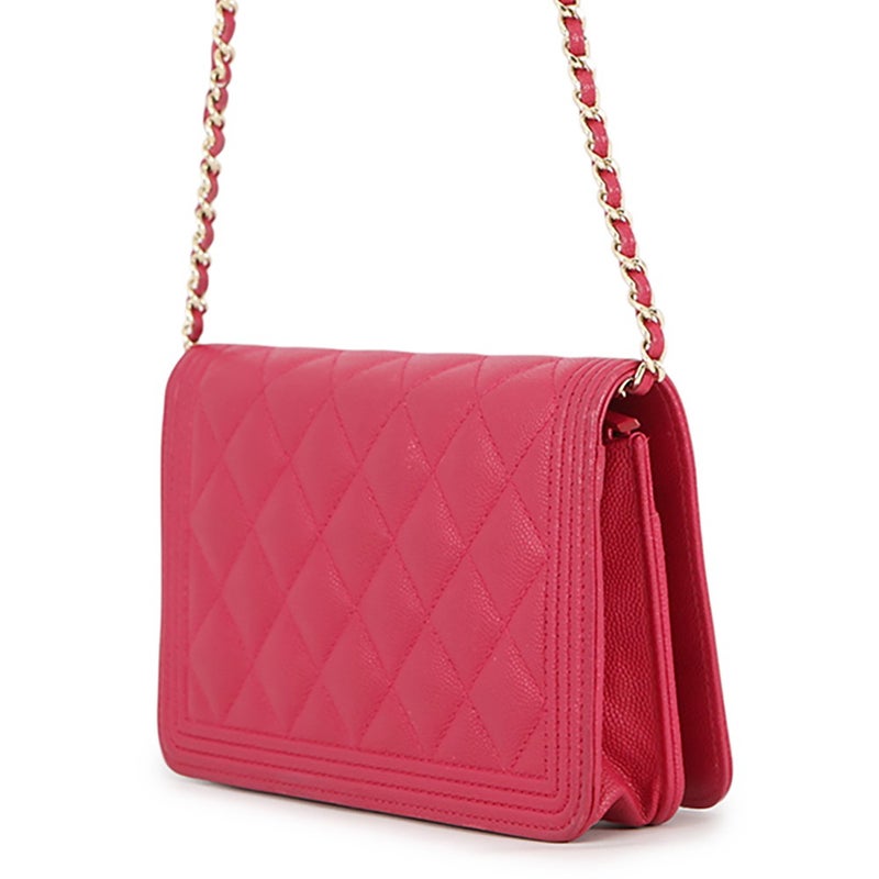 シャネル チェーンウォレット ボーイシャネル ココマーク キャビアスキン AP1117 CHANEL 財布