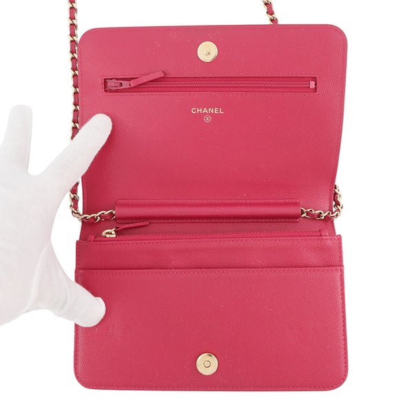 シャネル チェーンウォレット ボーイシャネル ココマーク キャビアスキン AP1117 CHANEL 財布