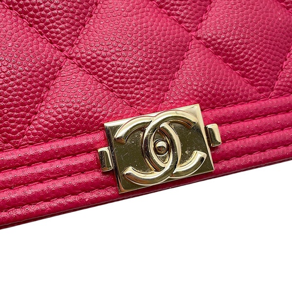 シャネル チェーンウォレット ボーイシャネル ココマーク キャビアスキン AP1117 CHANEL 財布