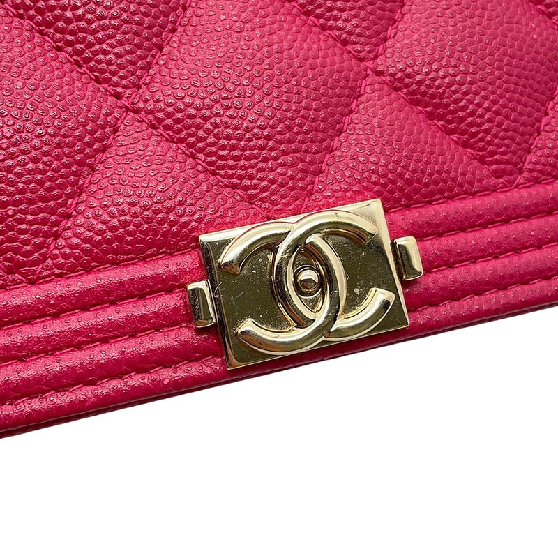 シャネル チェーンウォレット ボーイシャネル ココマーク キャビアスキン AP1117 CHANEL 財布