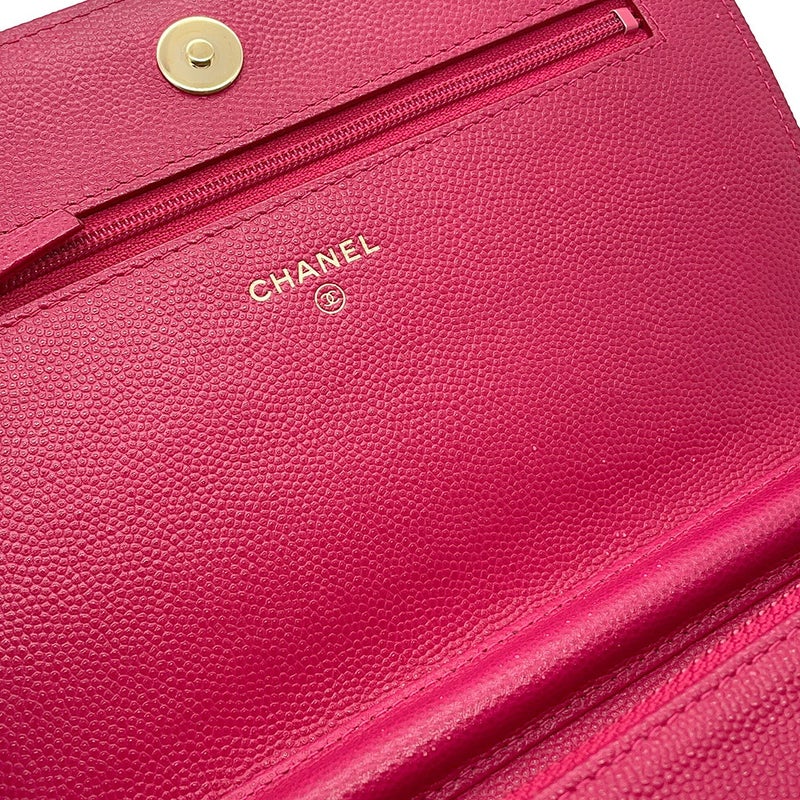 シャネル チェーンウォレット ボーイシャネル ココマーク キャビアスキン AP1117 CHANEL 財布