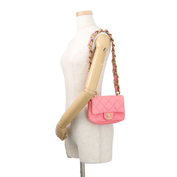 シャネル チェーンショルダーバッグ マトラッセ ココマーク レザー AS3214 CHANEL バッグ