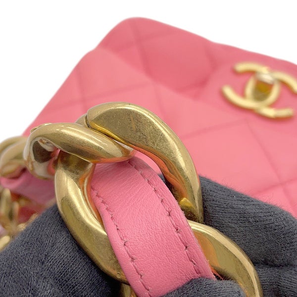 シャネル チェーンショルダーバッグ マトラッセ ココマーク レザー AS3214 CHANEL バッグ