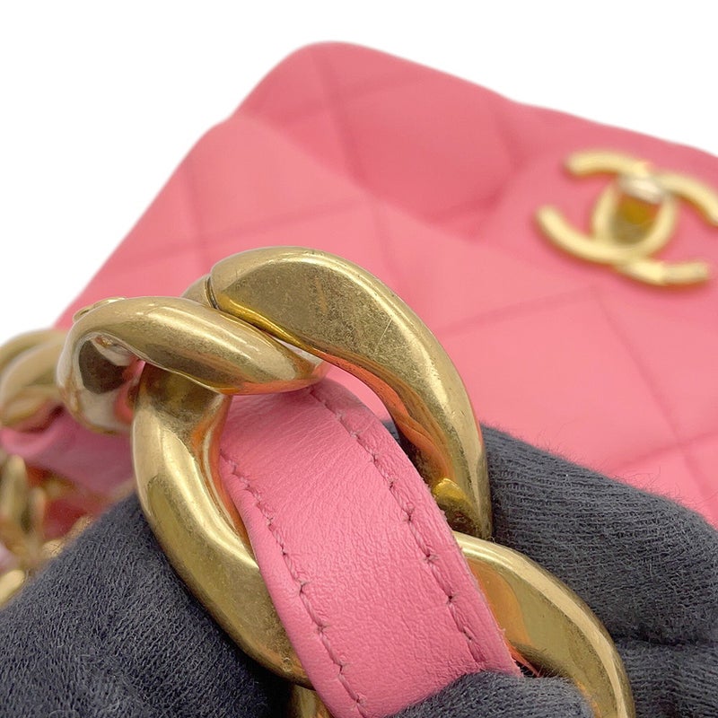 シャネル チェーンショルダーバッグ マトラッセ ココマーク レザー AS3214 CHANEL バッグ