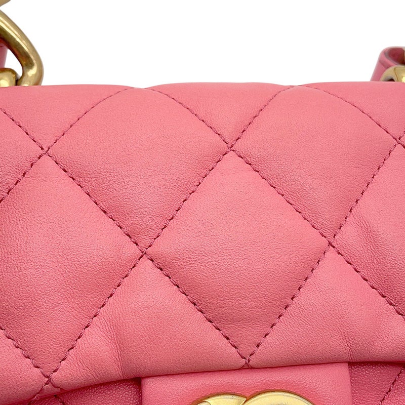 シャネル チェーンショルダーバッグ マトラッセ ココマーク レザー AS3214 CHANEL バッグ