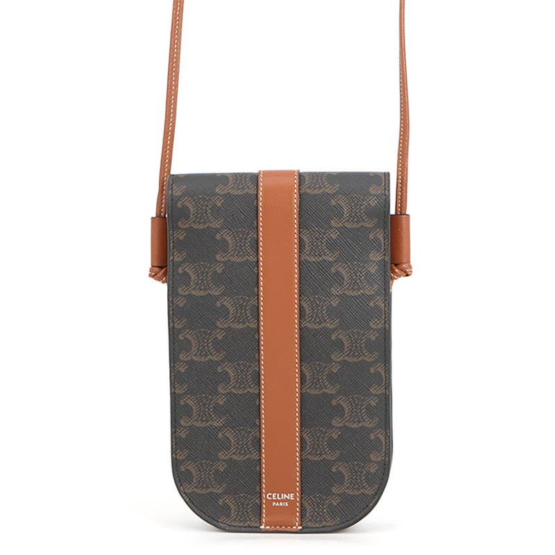 セリーヌ フォンホルダー トリオンフ ショルダーフォンケース PVC レザー 10H742 CELINE