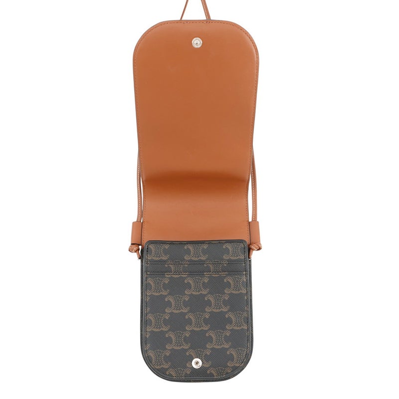 セリーヌ フォンホルダー トリオンフ ショルダーフォンケース PVC レザー 10H742 CELINE