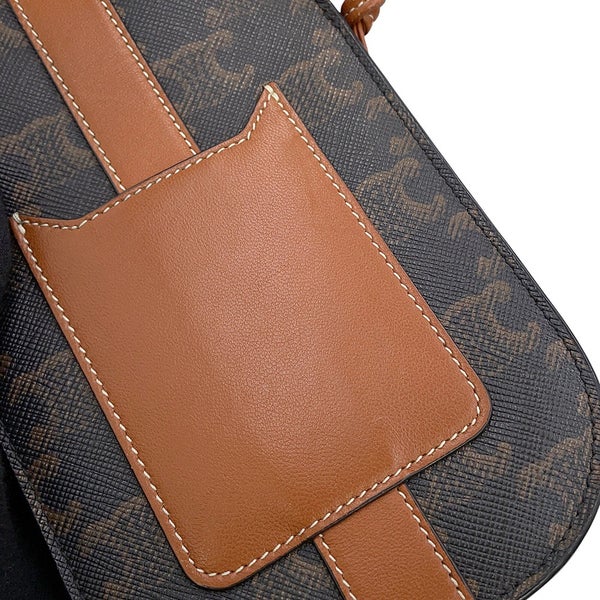 セリーヌ フォンホルダー トリオンフ ショルダーフォンケース PVC レザー 10H742 CELINE