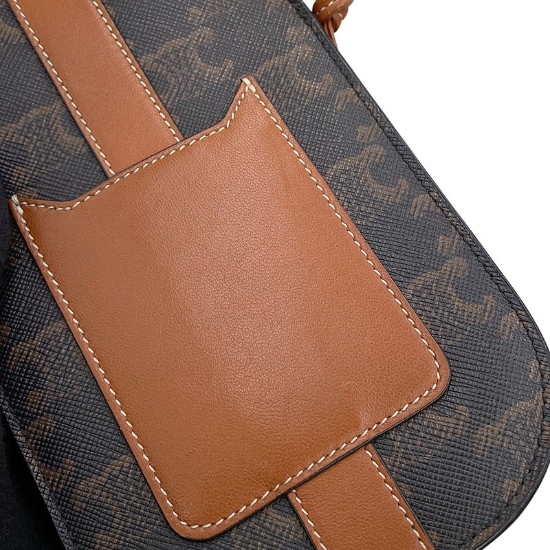セリーヌ フォンホルダー トリオンフ ショルダーフォンケース PVC レザー 10H742 CELINE