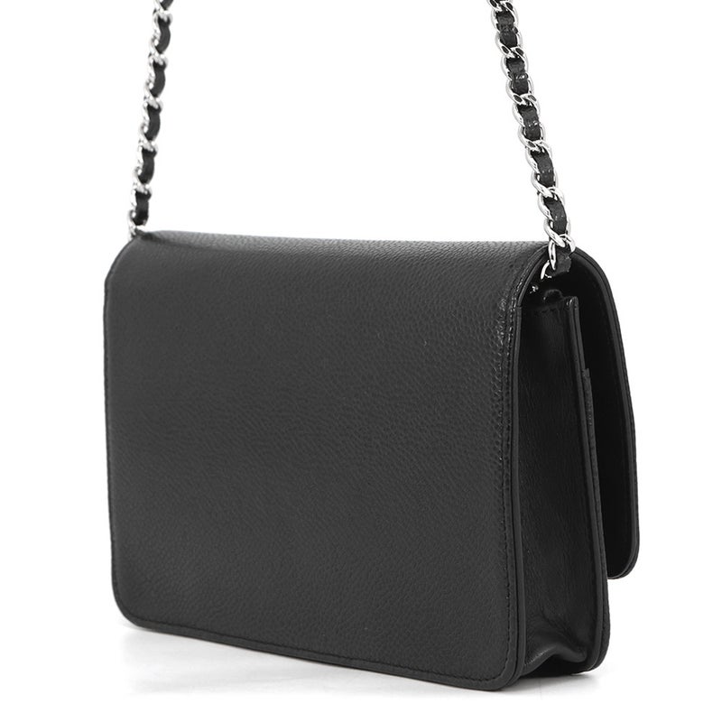 シャネル チェーンウォレット キャビアスキン ココマーク A48654 CHANEL チェーンショルダーバッグ 財布 黒