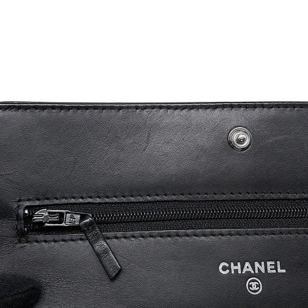 シャネル チェーンウォレット キャビアスキン ココマーク A48654 CHANEL チェーンショルダーバッグ 財布 黒