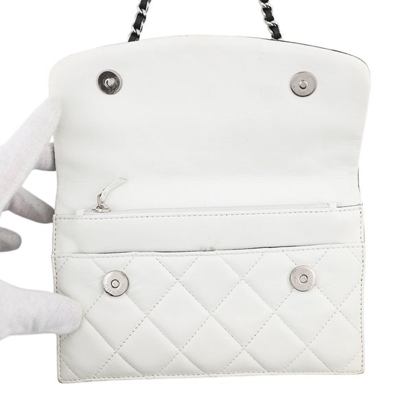 シャネル チェーンウォレット マトラッセ ココマーク ダブルフェイス ラムスキン CHANEL 財布 黒