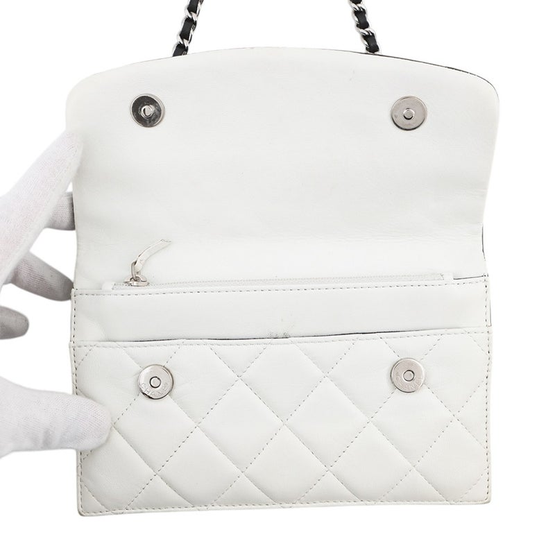 シャネル チェーンウォレット マトラッセ ココマーク ダブルフェイス ラムスキン CHANEL 財布 黒