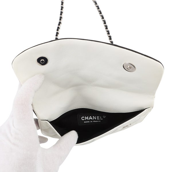 シャネル チェーンウォレット マトラッセ ココマーク ダブルフェイス ラムスキン CHANEL 財布 黒