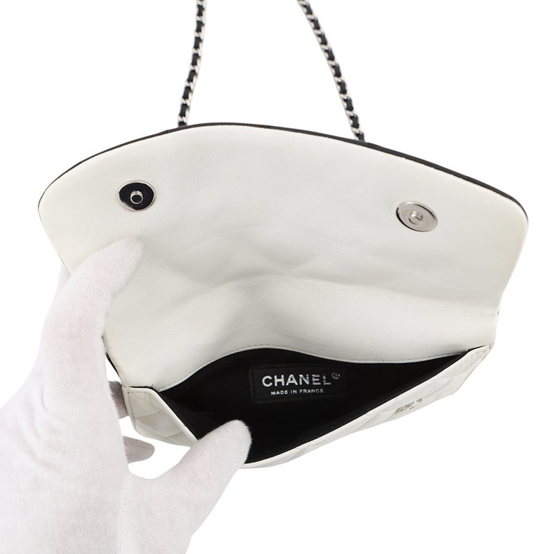 シャネル チェーンウォレット マトラッセ ココマーク ダブルフェイス ラムスキン CHANEL 財布 黒