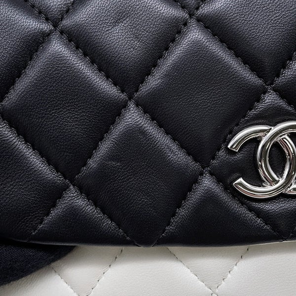 シャネル チェーンウォレット マトラッセ ココマーク ダブルフェイス ラムスキン CHANEL 財布 黒