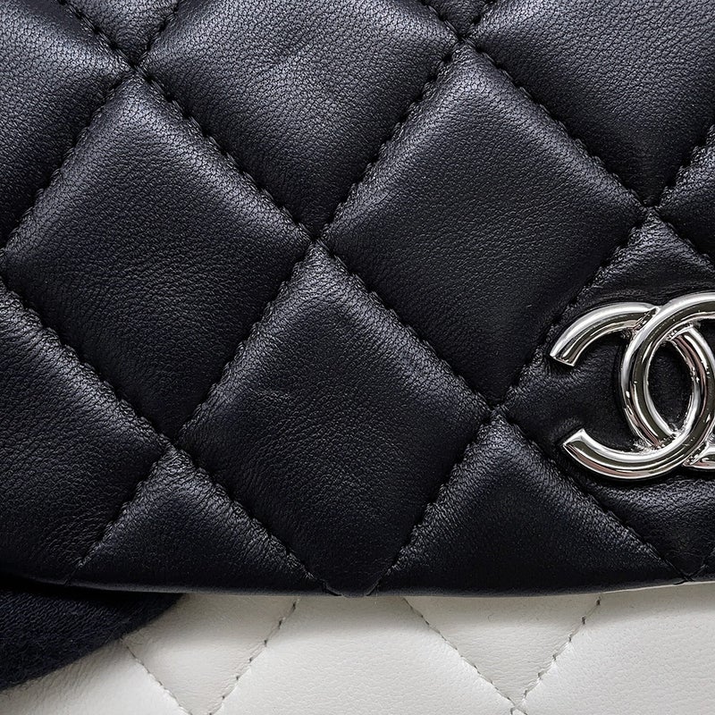 シャネル チェーンウォレット マトラッセ ココマーク ダブルフェイス ラムスキン CHANEL 財布 黒
