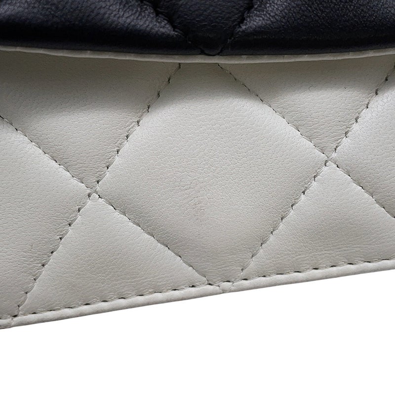 シャネル チェーンウォレット マトラッセ ココマーク ダブルフェイス ラムスキン CHANEL 財布 黒
