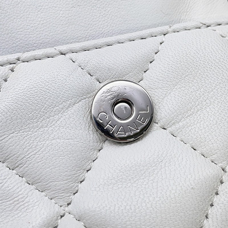 シャネル チェーンウォレット マトラッセ ココマーク ダブルフェイス ラムスキン CHANEL 財布 黒
