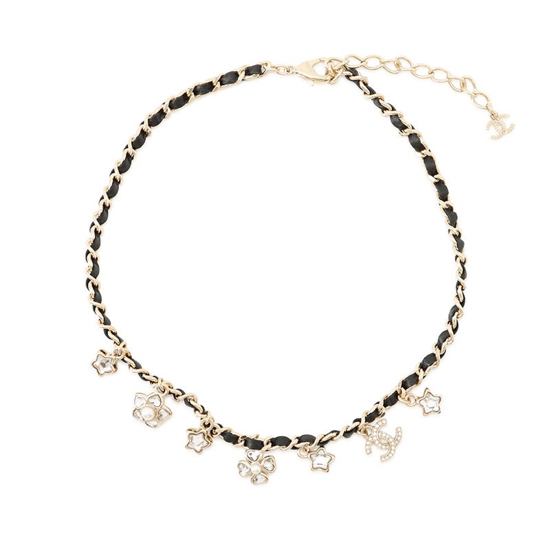 シャネル ネックレス ココマーク チャーム ラインストーン フェイクパール I25 B ABG275 CHANEL チョーカー アクセサリー