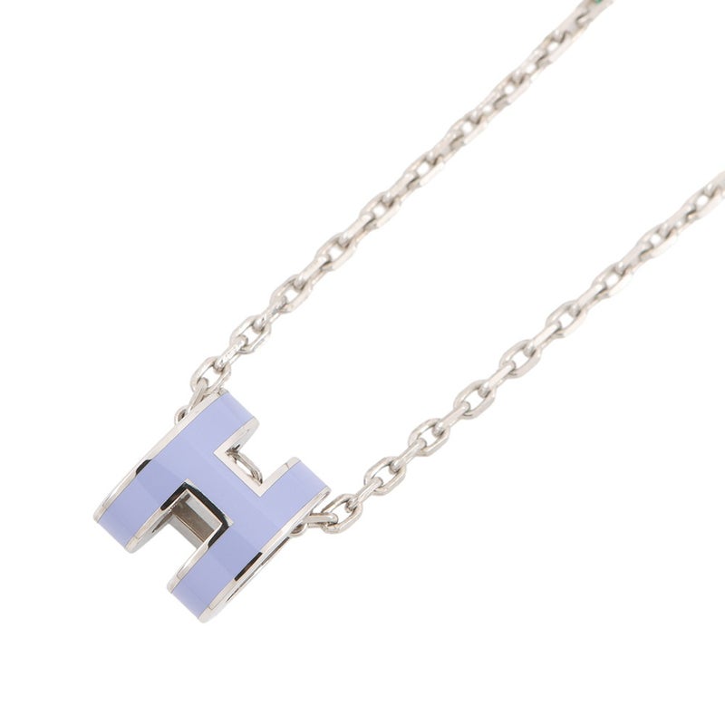 エルメス ネックレス ミニ・ポップアッシュ リラ/シルバー金具 HERMES アクセサリー Hpop