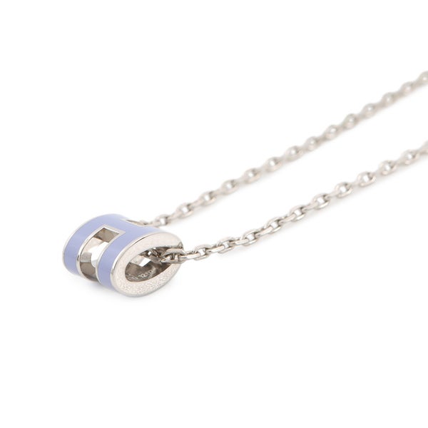 エルメス ネックレス ミニ・ポップアッシュ リラ/シルバー金具 HERMES アクセサリー Hpop