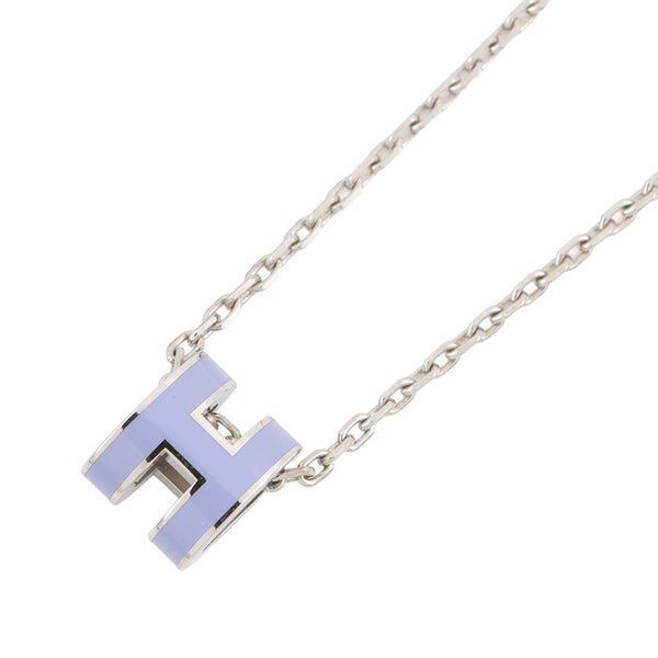 エルメス ネックレス ミニ・ポップアッシュ リラ/シルバー金具 HERMES アクセサリー Hpop