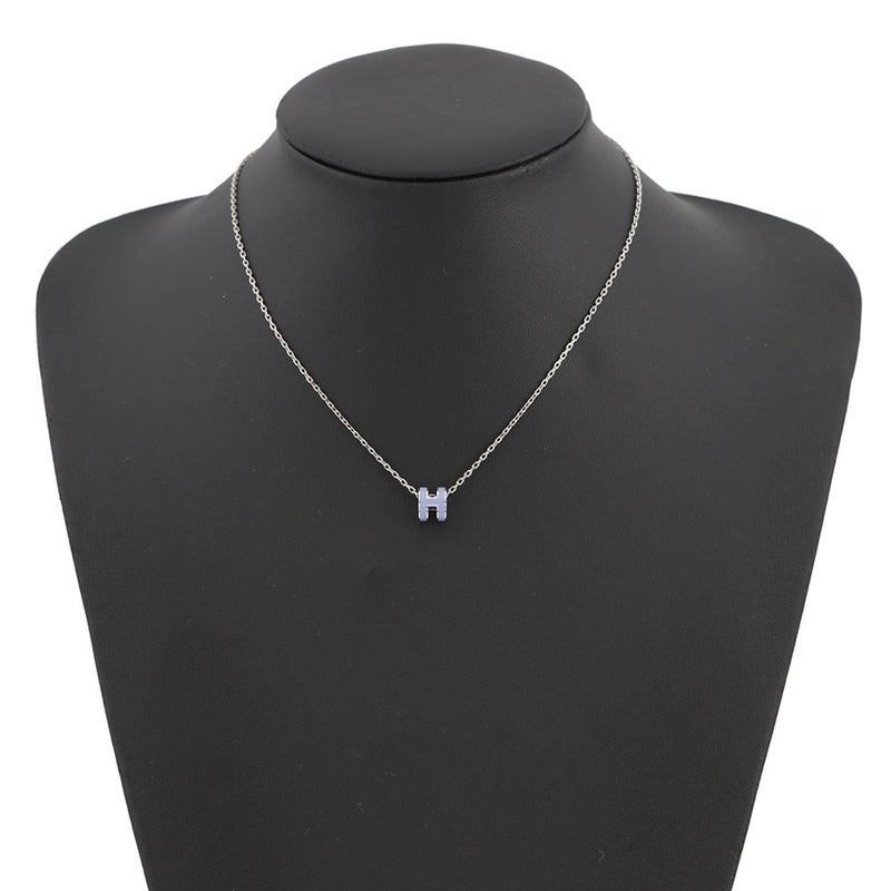 エルメス ネックレス ミニ・ポップアッシュ リラ/シルバー金具 HERMES アクセサリー Hpop