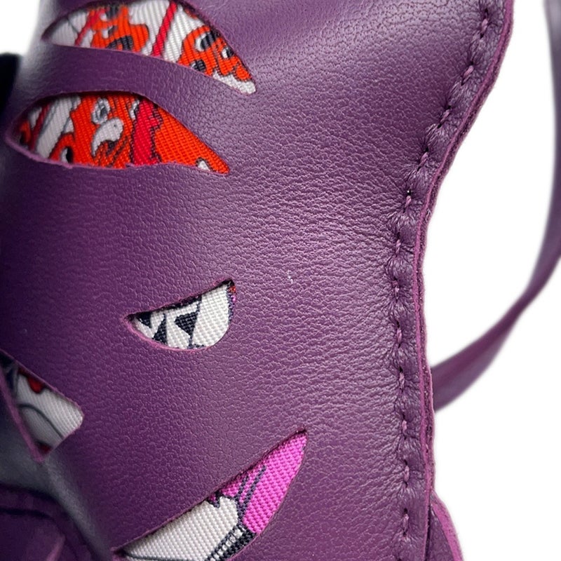 エルメス バッグチャーム プティアッシュ タイガー H アネモネ ラムスキン HERMES チャーム