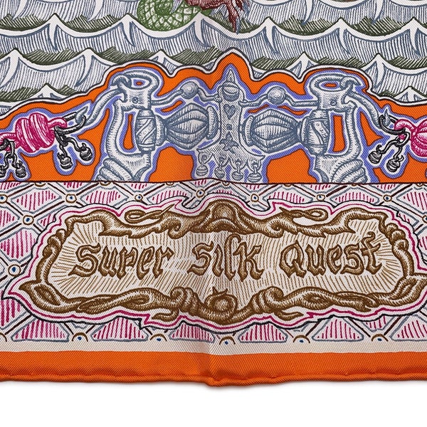 エルメス スカーフ カレ90 Super Silk Quest スーパー・シルク・クエスト HERMES シルク 2023年秋冬