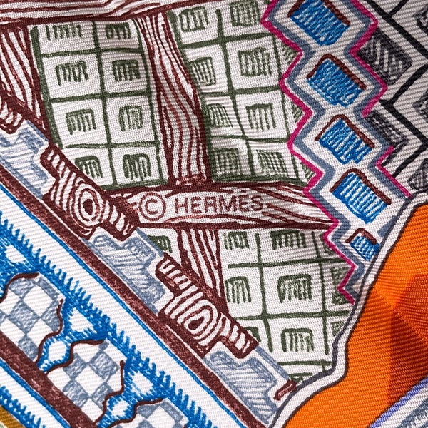 エルメス スカーフ カレ90 Super Silk Quest スーパー・シルク・クエスト HERMES シルク 2023年秋冬