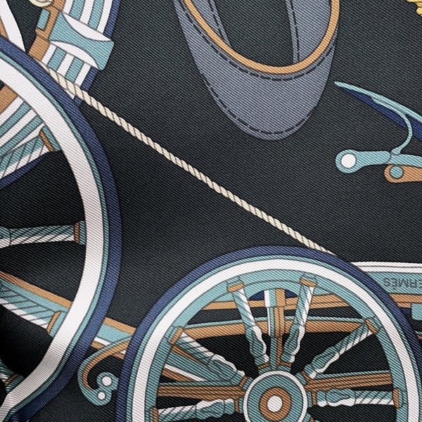 エルメス スカーフ カレ90 ステイトリー・ホイールズ Stately Wheels HERMES シルク 2025秋冬
