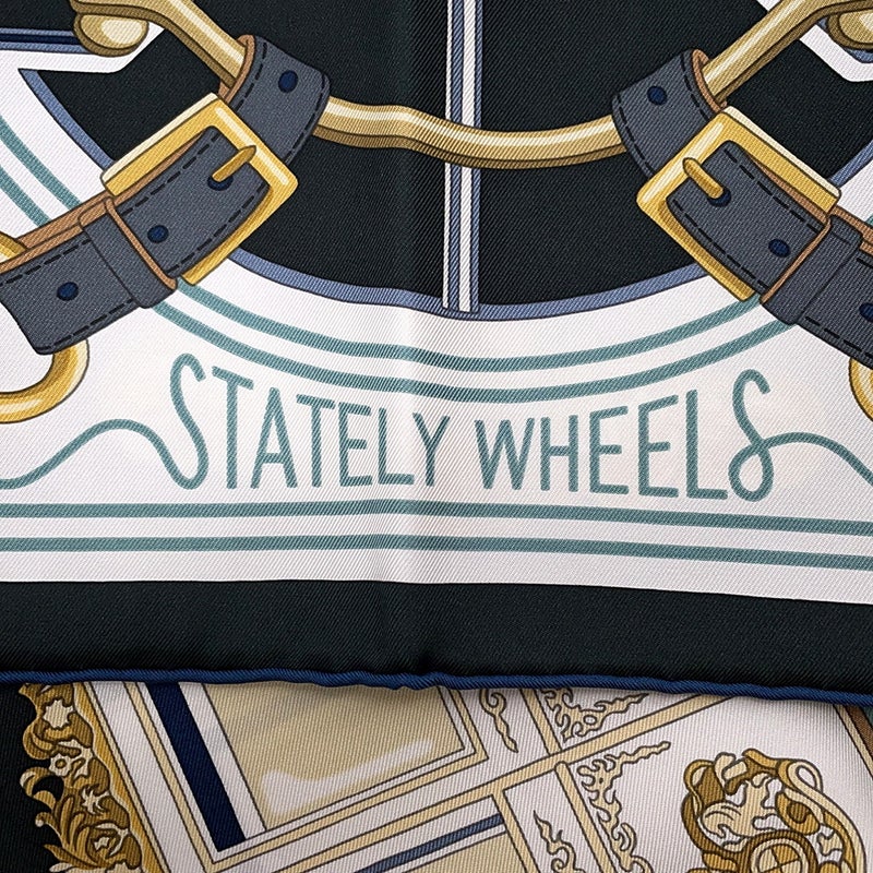エルメス スカーフ カレ90 ステイトリー・ホイールズ Stately Wheels HERMES シルク 2025秋冬