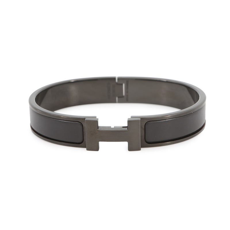 エルメス ブレスレット クリックHH ブラック/ブラック金具 HERMES メンズ アクセサリー 黒