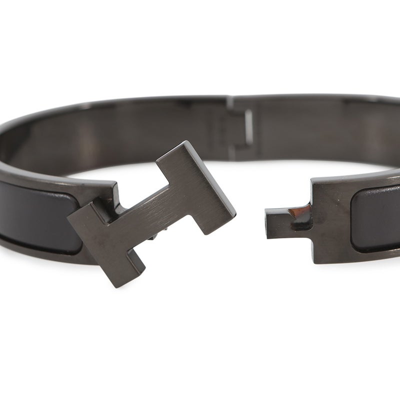 エルメス ブレスレット クリックHH ブラック/ブラック金具 HERMES メンズ アクセサリー 黒