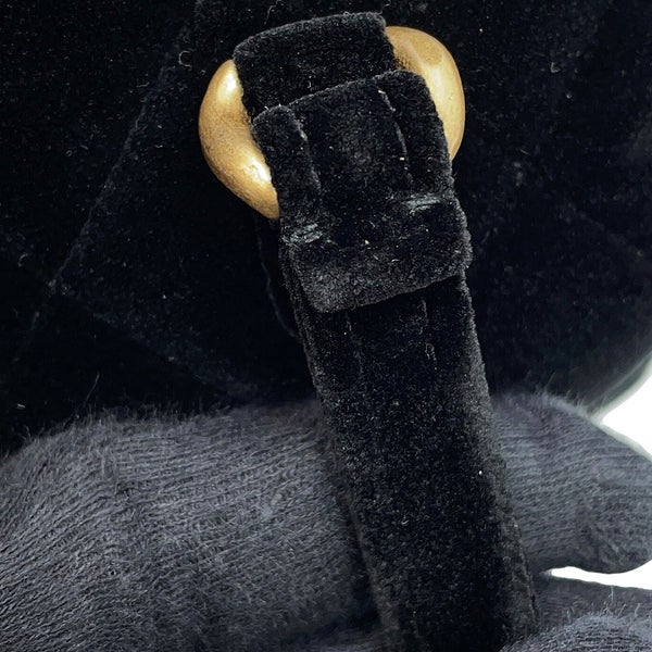シャネル チェーンショルダーバッグ ミニフラップ  ココマーク マトラッセ ベルベット CHANEL バッグ ミニバッグ 黒