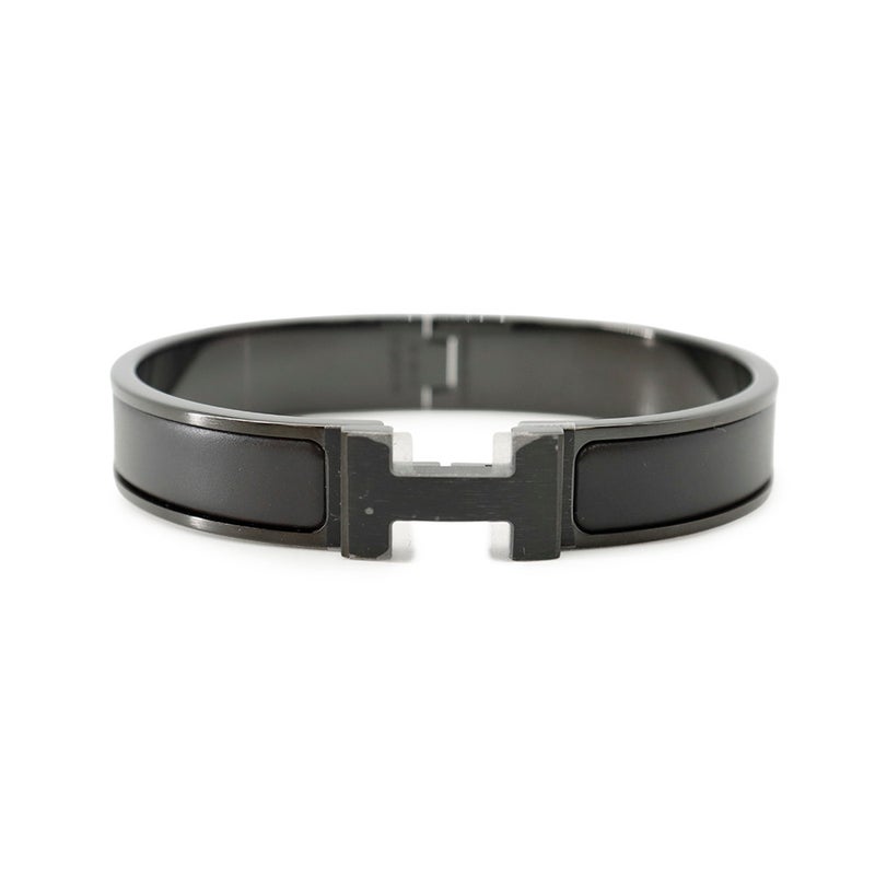 エルメス ブレスレット クリックHH ブラック/ブラック金具 HERMES バングル アクセサリー 黒