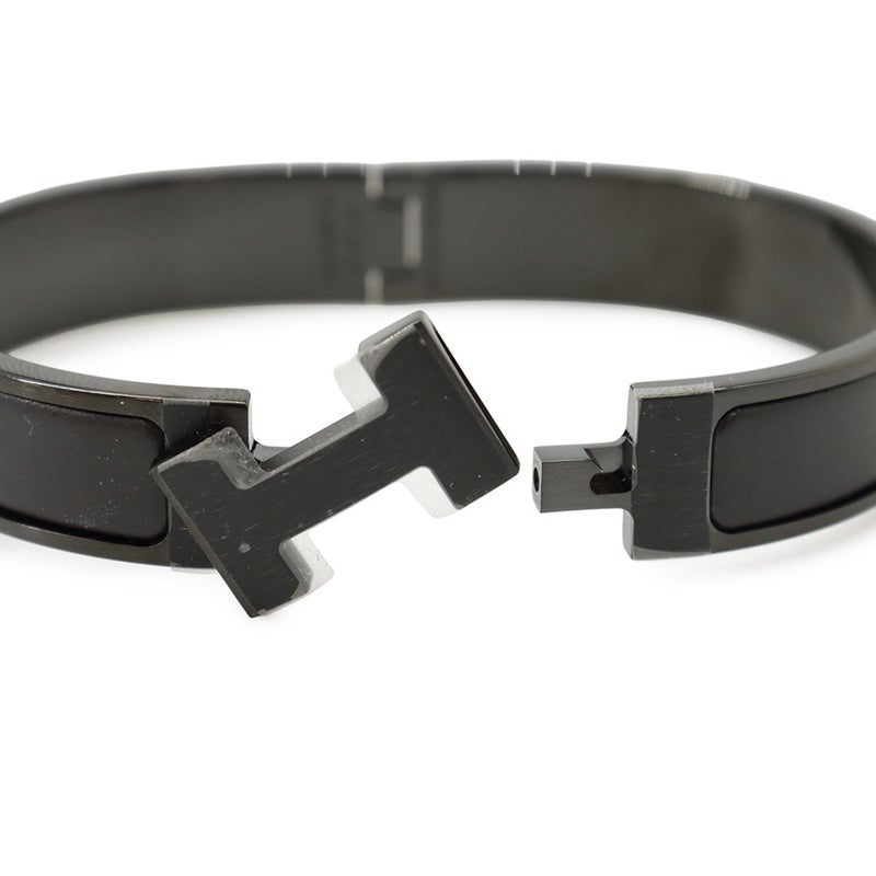 エルメス ブレスレット クリックHH ブラック/ブラック金具 HERMES バングル アクセサリー 黒