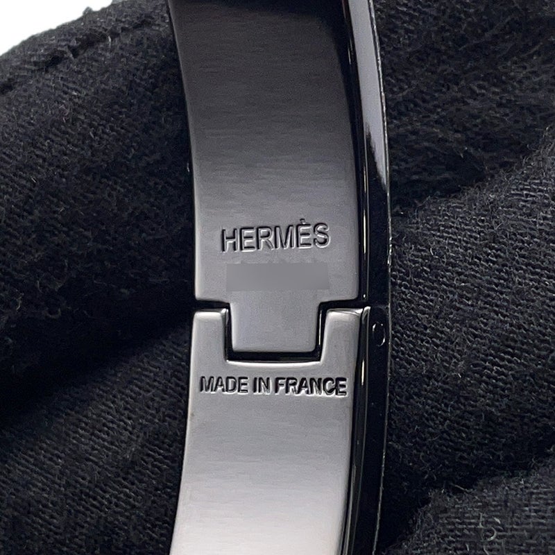 エルメス ブレスレット クリックHH ブラック/ブラック金具 HERMES バングル アクセサリー 黒